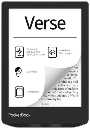 PocketBook Verse eBook-Reader 15.2cm (6 Zoll) Grau von PocketBook