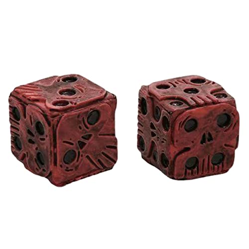 2 Stücke Scary Novel Skull Dices Sechside Skelett Dices Club Pub Party Brettspiel Spielzeug Halloween Horror Accessoires von Pocoiau