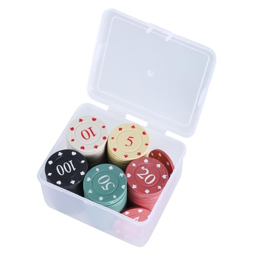 Pocoiau 100pcs Casinos Chip Roulettes Bingo Chip Mit Box Plastikzählern Chip Für Game Lernen von Pocoiau