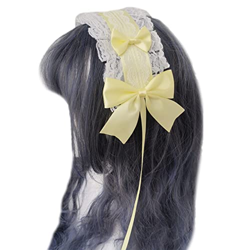 Pocoiau Anime Maid Stirnband Cosplay Party Stirnband Rüschen Spitze Haarband Mädchen Kostüm Bälle Haarband Frauen Süße Kopfbedeckung von Pocoiau