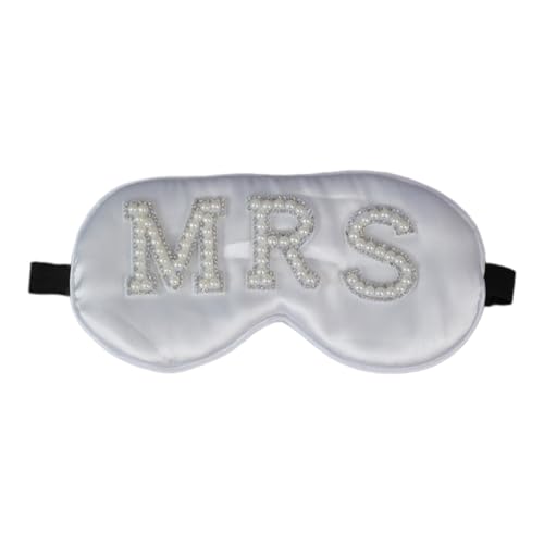 Pocoiau Braut-Augenbinde für Hochzeit, Party, Augenbinde für Hochzeit, Schmucksteine, Perlen, Nieten, Hochzeits-Eyeshade von Pocoiau