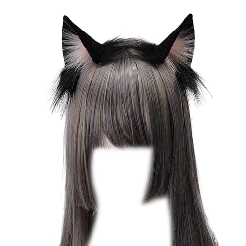 Pocoiau Katze Ohr Form Haarband Musik Festivals Anime Charakter Stirnband Erwachsene Plüsch Kopfbedeckung Karneval Cosplay Requisiten Unisex von Pocoiau