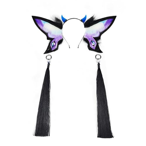 Pocoiau Kopfschmuck mit Tierohren, verstellbar, modisches Kostümzubehör, Party-Stirnband für einzigartige Halloween- und Cosplay-Outfits, Cosplay-Stirnband Pocoiau Kopfschmuck mit Tierohren, verstellbar, modisches Kostümzubehör, Party-Stirnband für einzigartige Halloween- und Cosplay-Outfits, Cosplay-Stirnband von Pocoiau