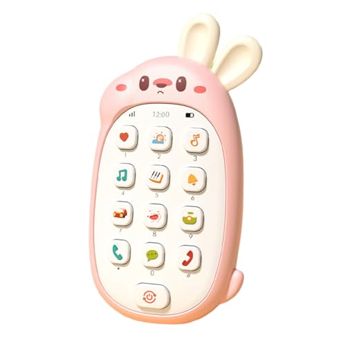 Pocoiau Lustiges Und Pädagogisches Baby Simulation Telefonspielzeug Mit Weichem Teether Musikspielzeug Mit Licht Und Geräusch Für Säuglinge von Pocoiau