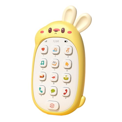 Pocoiau Lustiges Und Pädagogisches Baby Simulation Telefonspielzeug Mit Weichem Teether Musikspielzeug Mit Licht Und Geräusch Für Säuglinge von Pocoiau