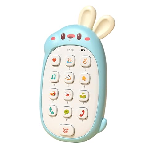 Pocoiau Lustiges Und Pädagogisches Baby Simulation Telefonspielzeug Mit Weichem Teether Musikspielzeug Mit Licht Und Geräusch Für Säuglinge von Pocoiau