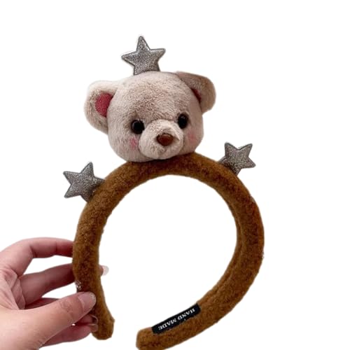 Pocoiau Teen Mädchen Cartoon Stirnband Ausgestopften Bären Form Haarband Erwachsene Cartoon Kopfschmuck Karneval Party Cosplay Kostüm Werkzeug von Pocoiau