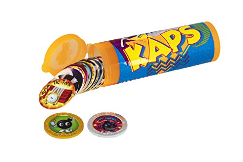 Pog Retro Kaps Neon Orange Storage Tube Starter Set Game Includes: 20 Pogs & 2 Exclusive Slammers von Pog Retro Kaps