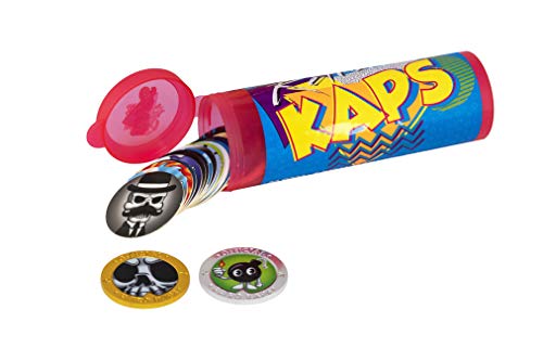 Pog Retro Kaps Neon Red Storage Tube Starter Set Game Includes: 20 Pogs & 2 Exclusive Slammers von Pog Retro Kaps