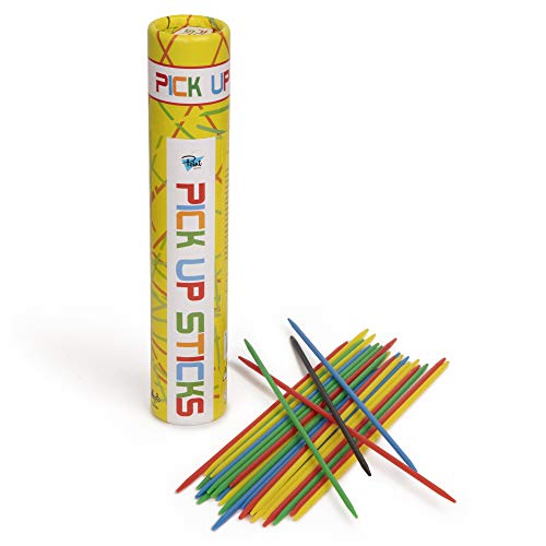 Point Games Pick Up Sticks Spiel: 30 bunte Kunststoff-Stäbchen in Aufbewahrungsdose, für alle Altersgruppen von Point Games