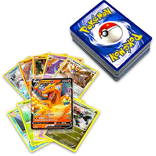 50+ Offizielle Pokemon Cards Kollektion mit 5 Folien in beliebiger Kombination und mindestens 1 Rarität, GX, EX, FA, Tag Team oder Secret Rare von Pokémon