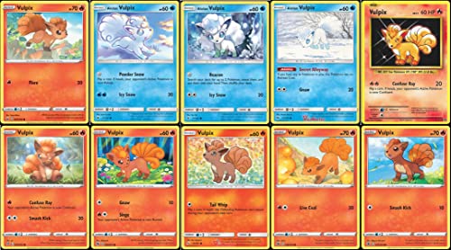 Alolan Vulpix & Vulpix – Pokemon 10 Karten Lot Team-Up Evolution, verlorener Donner von Pokémon