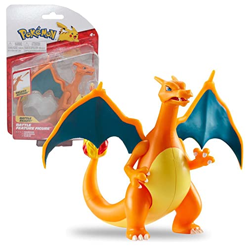 Auswahl Battle Feature Figuren | Pokemon | bewegliche Deluxe Action Figur, Spielfigur:Glurak von Pokémon