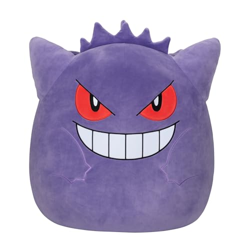 Pokémon Bandai Plüschtier Squishmallows 50 cm – Ectoplasma (Gengar) – großes Plüschtier ultraweich – offizielles Lizenzprodukt Ectoplasma – JWS00019 von Pokémon