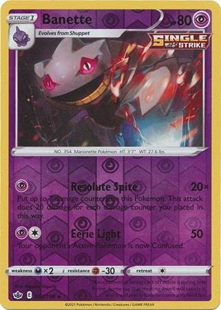 Banette - 063/198 - Rare - Reverse Holo - Schwert & Schild - Chilling Reign von Pokémon