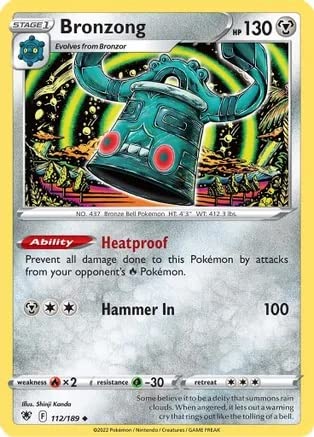 Bronzong - 112/189 - Uncommon - Reverse Holo - Schwert & Schild - Astral Radiance von Pokémon