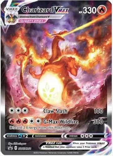 Charizard Vmax SWSH261 – Pokemon Black-Star-Promo – Alternatives Kunst-Holo – Ultra-Premium-Kollektion exklusiv von Pokémon