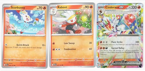 Cinderace ex 028/142 - Sternenkrone Pokemon Kartenlos - Raboot & Scorbunny von Pokémon