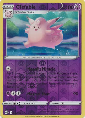 Clefable - 054/172 - Rare - Reverse Holo - Sword & Shield: Brilliant Stars von Pokémon