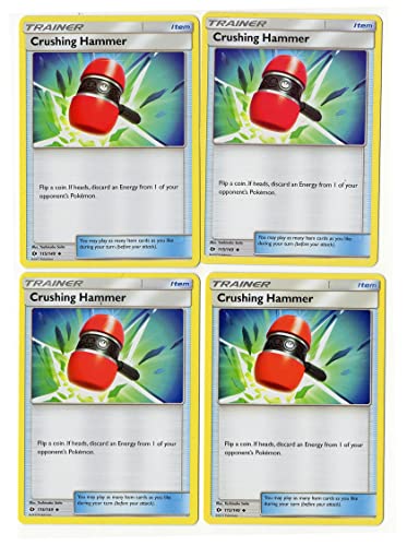 Crushing Hammer 115/149 – Sun Moon – Pokemon Trainer Karten-Set – X4 Karten Lot (Spielset) von Pokémon