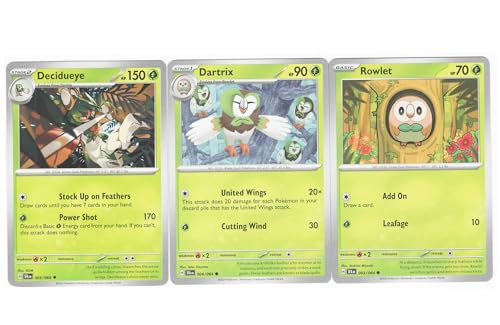 Decidueye 005/064 - Shrouded Fable - Pokemon 3 Card Lot - Dartrix Rowlet von Pokémon