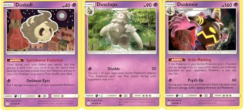 Dusknoir Pokemon Evolutionary Card Set - Dusclops Duskull - Cosmic Eclipse 85/236 - Rare 3 Card Lot von Pokémon