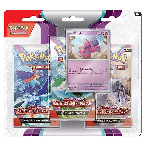 Forgita | 3 Booster-Packs | Pokemon Karten deutsch | Karmesin & Purpur Forgita | 3 Booster-Packs | Pokemon Karten deutsch | Karmesin & Purpur von Pokémon