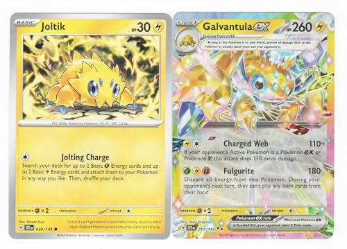 Galvantula ex 051/142 - Sternenkrone Pokemon Kartenlos - 2 Karten Set von Pokémon