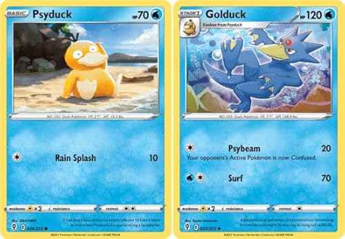 Golduck 025/203 - Evolving Skies - Pokemon Evolution-Set - 2 Karten Lot von Pokémon