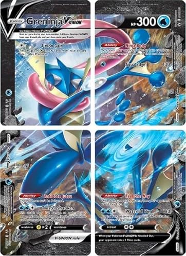 Greninja V-Union – Pokemon 4 Karten Set – Black Star Promo – SWSH155 – SWSH156 – SWSH157 – SWSH158 von Pokémon