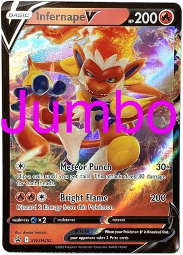 Infernape V SWSH252 Jumbo-Karte – Pokémon Black Star Promo von Pokémon