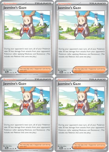 Jasmine's Gaze 178/191 - Surging Sparks - Trainer Card Lot x4 - Spielset von Pokémon