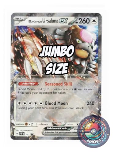 Jumbo Pokemon Karte - Blutmond Ursaluna ex - SVP 177 - Schwarzer Stern Promo - Oversize Karte von Pokémon