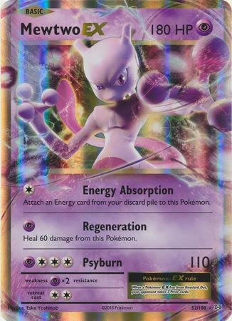 Mewtwo EX – 52/108 – Übergroße Promo-Pokemon-Karten von Pokémon