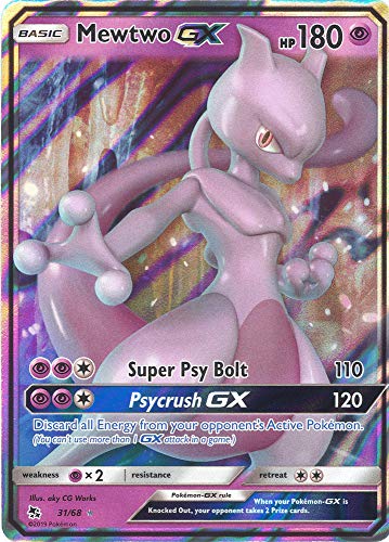 Pokémon Mewtwo GX 31/68 - Ultra Rare - versteckte Schicksalsbilder von Pokémon