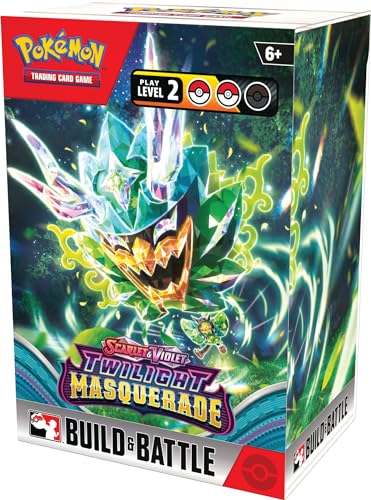 POKÉMON TCG: SCARLET AND VIOLET TWILIGHT MASQUERADE BUILD AND BATTLE BOX - Pokémon Sammelkartenspiel mit vorgefertigtem Deck, Umschlägen und Code für Pokémon TCG Live - Für Erwachsene ab 36 Jahren von Pokémon