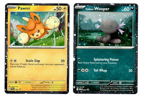 Pawmi SVP040 & Paldean Wooper SVP041 - Obsidian Flames - Black Star Promo - Card Lot von Pokémon