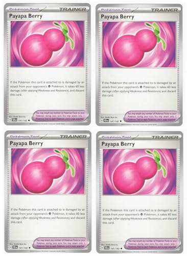 Payapa Berry 141/142 - Stellar Crown Trainer Kartenset x4 - Spielset von Pokémon