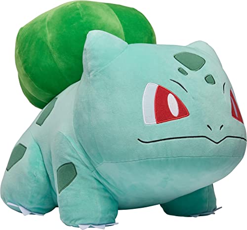 Pokémon 36990 Pokemon Plüsch BO97466, Bisasam Riesen-Plüschfigur (60cm), realistisch gestaltetes, Super weiches Plüschtier zum Knuddeln und Liebhaben, Standard von Pokémon