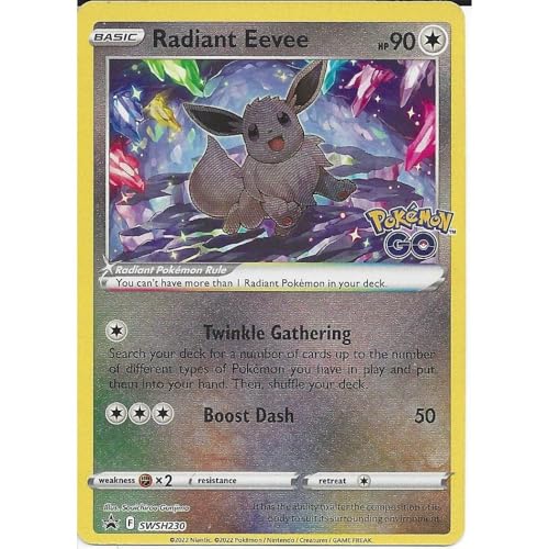 PoKéMoN Radiant Eevee SWSH230 Glänzende Holo Pokemon Promo-Karte Schwert & Schild Promo-Serie von Pokémon