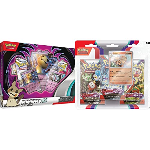 PoKéMoN-Sammelkartenspiel: Kollektion Mimigma-ex & -Sammelkartenspiel: 3er-Pack Karmesin & Purpur - Arkani von Pokémon