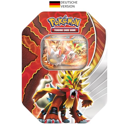 Pokémon-Sammelkartenspiel: Tin-Box Paradox-Schicksale: Keilflamme-ex (1 holografische Promokarte & 4 Boosterpacks) von Pokémon