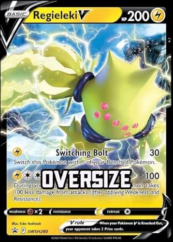 Pokemon - **Jumbo** Regieleki V - SWSH281 - Crown Zenith - Black Star Promo - Oversize Card von Pokémon