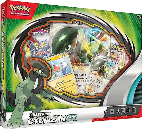 Pokémon 290-60289 Pokemon Cyclizar-ex Kollektion TCG (Zwei Promokarten, eine riesige holografische Karte und Vier Erweiterungspackungen), italienische Ausgabe, Single, Mehrfarbig von Pokémon