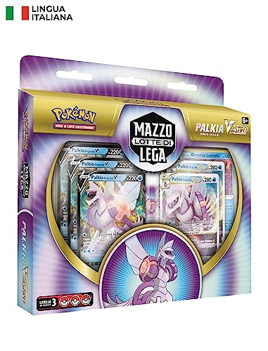 Pokémon 290-60291 TCG Palkia Originale Liga-Kampfdeck (EIN spielfertiges Deck mit 60, DREI Zwei holografische V Astro-Karten), italienische Ausgabe, Blau und Silber von Pokémon