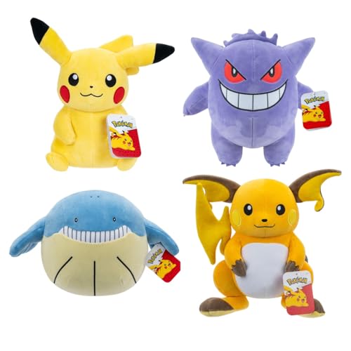 Pokémon 30 cm Plüschwelle 95257-14 - Pikachu, Gengar, Wailmar, Raichu - Offizielle Pokemon verstopftes Spielzeug für Kinder 2+ Pokémon 30 cm Plüschwelle 95257-14 - Pikachu, Gengar, Wailmar, Raichu - Offizielle Pokemon verstopftes Spielzeug für Kinder 2+ von Pokémon