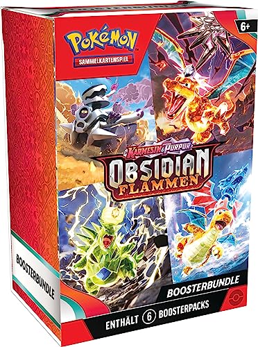 Pokémon-Sammelkartenspiel: Boosterbundle Karmesin & Purpur – Obsidianflammen (6 Boosterpacks) von Pokémon