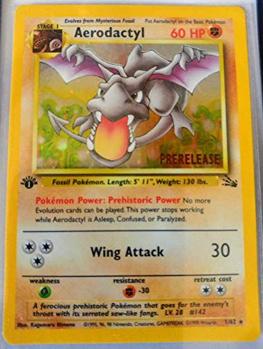 Pokemon - Aerodactyl - 1/62 - Holo Rare - 1st Edition - Prelease Promos von Pokémon