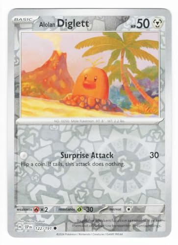 Pokemon - Alolan Diglett 122/191 - Surging Sparks - Reverse Foil - Einzelkarte von Pokémon