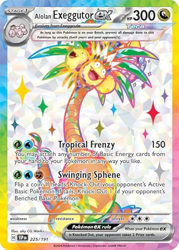 Pokemon - Alolan Exeggutor ex 225/191 - Surging Sparks - Full Art Ultra Rare - Folienkarte von Pokémon